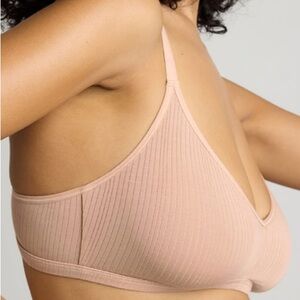 Negative whipped non wire bra - buff